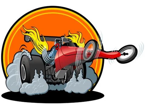 Cartoon dragster Stock Illustration