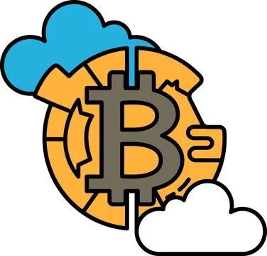 A cartoon drawing of a B with a cloud in the background Stock Illustration