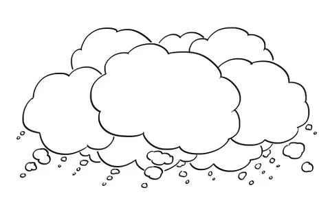 Cartoon Drawing of Empty Text or Speech Bubbles or Balloons Illustrazione stock
