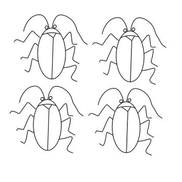 Cartoon drawings of animals Stock Illustration