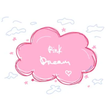 Cartoon dream cloud Illustrazione stock