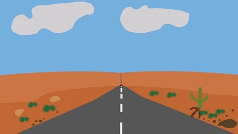 Cartoon driving car Video stock 69106987