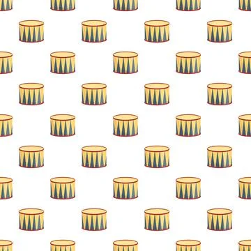 Cartoon drum pattern creating rhythmic background design Stockillustratie