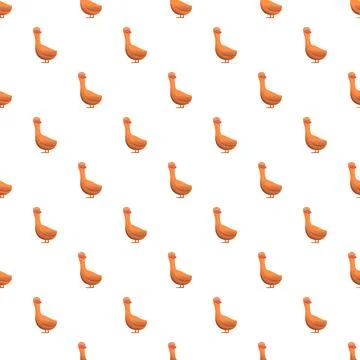 Cartoon duck seamless pattern repeating cute waterfowl design Stock Illustration
