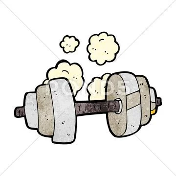 Cartoon dumbbell Stock Illustration