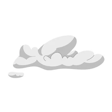 Cartoon dust cloud. Comic cloud shape, steam wind silhouette, spray air smo.. Stock Illustration