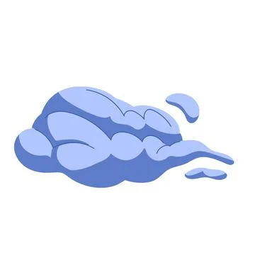 Cartoon dust cloud. Comic cloud shape, steam wind silhouette, spray air smo.. Stock Illustration