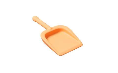 Cartoon dustpan isolated, 3d rendering. Foto stock