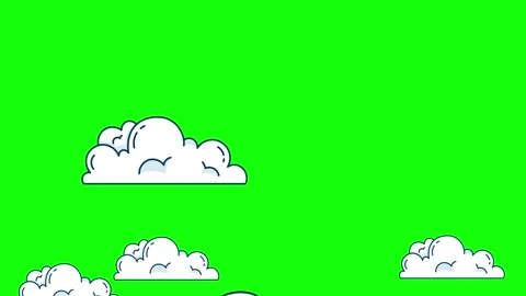 Cartoon Dynamic on Green Screen Chroma Key Background Stock Footage 341336423