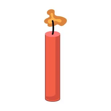 Cartoon dynamite and tnt explosives with timer and fuse. Fire bomb and danger Stock Illustration