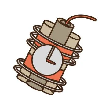 Cartoon dynamite sticks mining clock Illustrazione stock