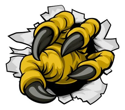 Cartoon Eagle Claw Hole Stock Illustration