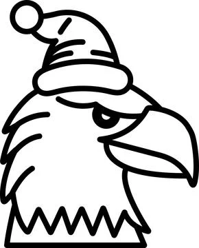 A cartoon eagle with a hat on its head イラスト素材