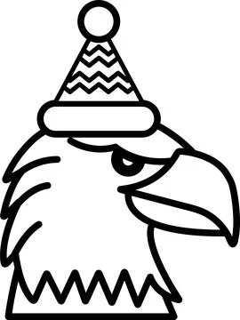 A cartoon eagle with a hat on its head イラスト素材