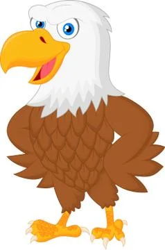 Cartoon eagle posing Stock Illustration
