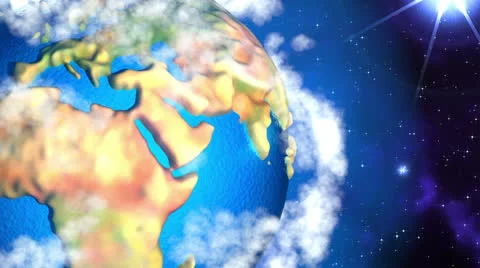 Cartoon Earth 2 Stock Footage 25135741