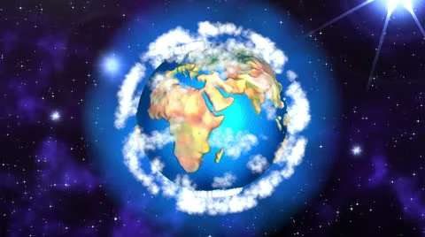 Cartoon Earth 3 Stock Footage 25135793