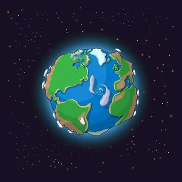 Cartoon earth concept Stock Illustration