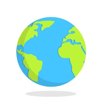 Cartoon Earth Flat Stock Illustration