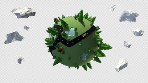 Cartoon Earth Stock Footage 170497463