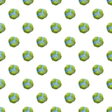 Cartoon earth globe pattern for environmental concepts Stock Illustration