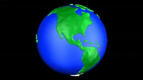 Cartoon Earth North America Stock Footage