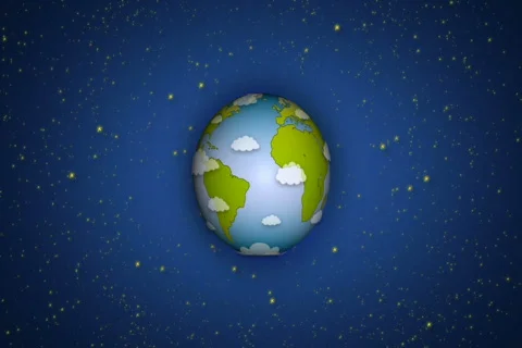 Cartoon Earth NTSC Stock Footage 531613