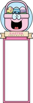 Cartoon Easter Basket Graphic Stock Illustration