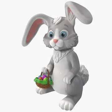 Cartoon Easter Bunny 3D Model