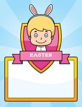 Cartoon Easter Bunny Boy Graphic Stock Illustration