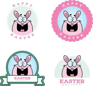Cartoon Easter Bunny Graphic Stock Illustration