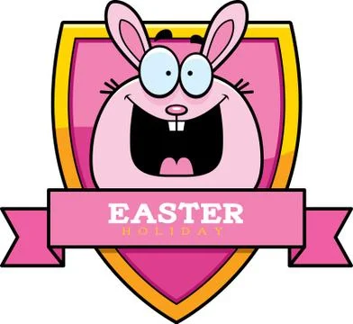 Cartoon Easter Bunny Graphic Stock Illustration