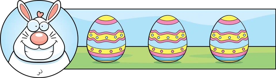 Cartoon Easter Bunny Graphic Illustrazione stock