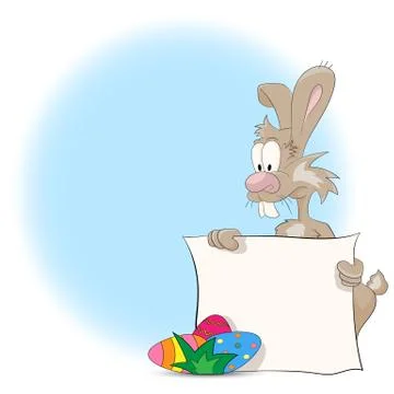 Cartoon Easter bunny Stock Illustration