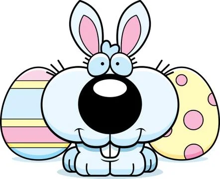Cartoon Easter Bunny Smiling Stock Illustration