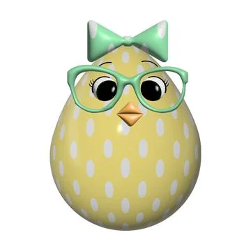 Cartoon easter. chicken with a plump Illustrazione stock