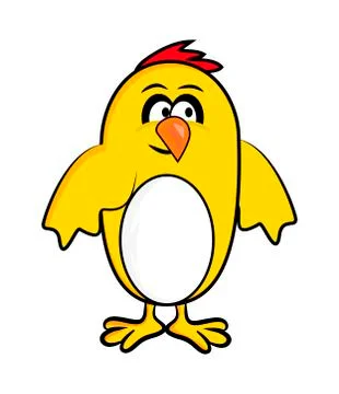 Cartoon easter chicken  vector symbol icon design. Stock Illustration