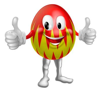 Cartoon easter egg man Stock Illustration