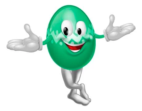 Cartoon easter egg man Illustrazione stock