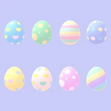 Cartoon easter eggs Stock Illustration