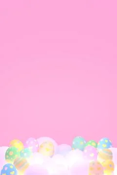 Cartoon easter eggs wallpaper Stock Illustration