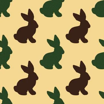 Cartoon Easter rabbit seamless bunnies pattern for wrapping paper Illustrazione stock