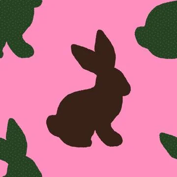 Cartoon Easter rabbit seamless bunnies pattern for wrapping paper and fabrics Stock Illustration