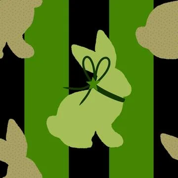 Cartoon Easter rabbit seamless bunnies pattern for wrapping paper and fabrics Illustrazione stock