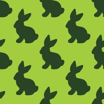 Cartoon Easter rabbit seamless bunnies pattern for wrapping paper and fabrics Stock Illustration