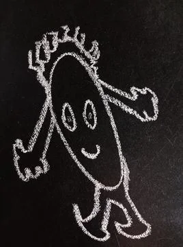 Cartoon educational drawing chalkboard background art. Stockfoto's