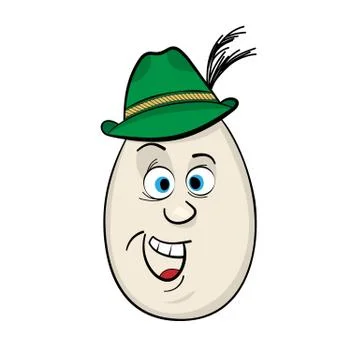 Cartoon Egg Face Character Stock Illustration