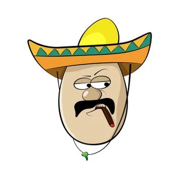 Cartoon Egg Face Character Stock Illustration