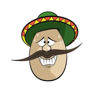 Cartoon Egg Face Character Stock Illustration