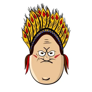 Cartoon Egg Face Character Stock Illustration